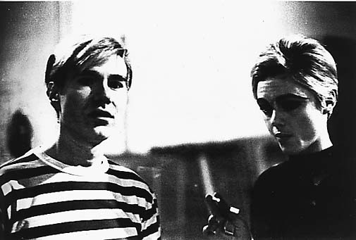Andy Warhol and Edie Sedgwick.